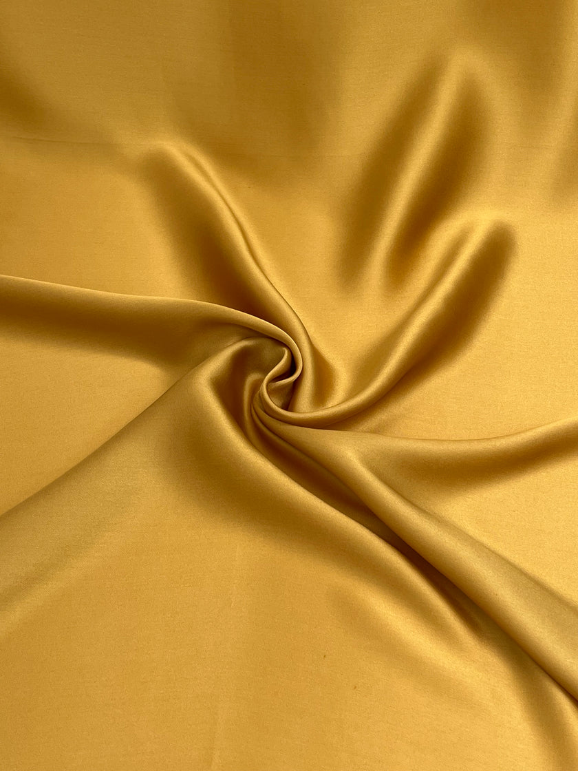 Gold Yellow Satin Pure Silk.