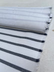 Heavy Weight Softened Cotton Fabric By The Yard- Upholstery Striped /400/gr