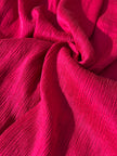 Fuchsia Pink Silk By The Yard, Natural Silk, Mulberry Silk, Crinkle Silk.