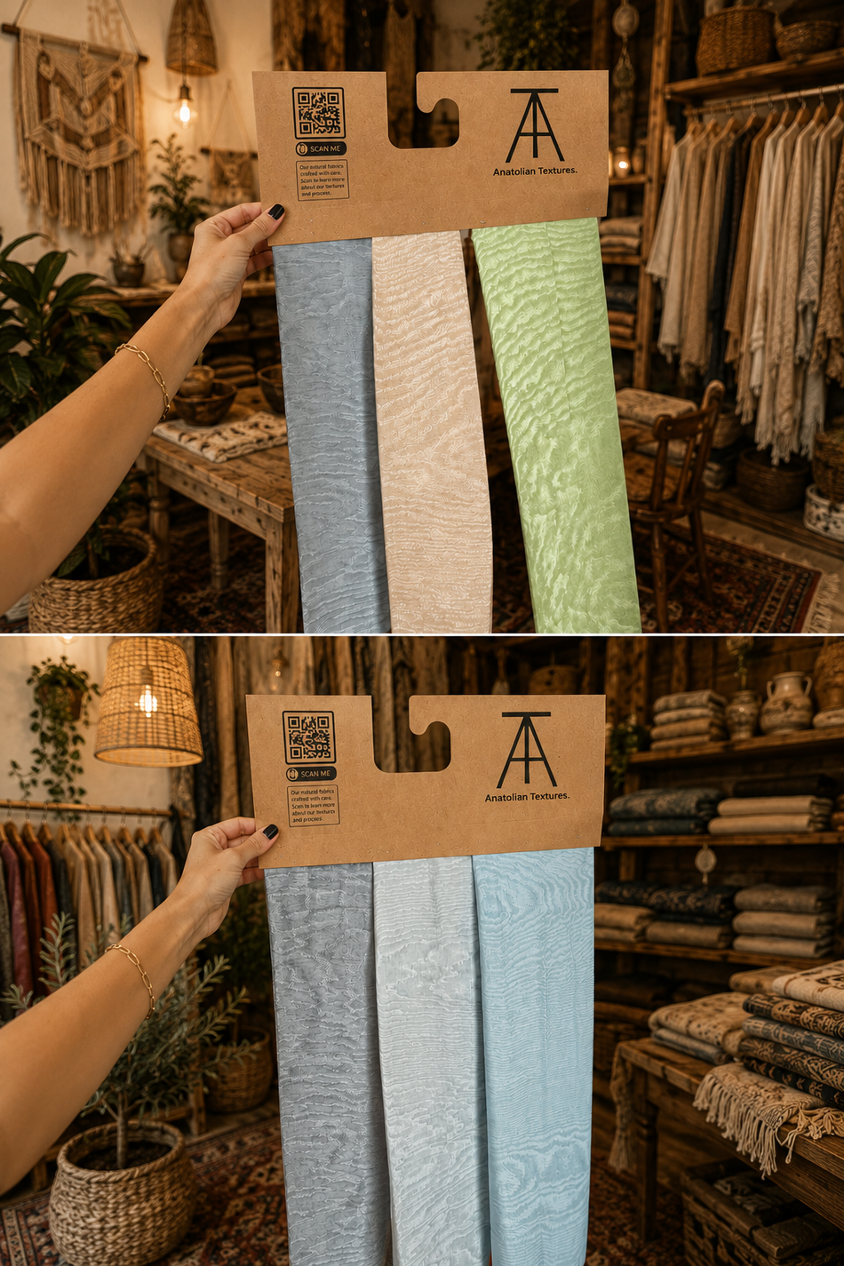 Fabric samples for fashion and interior design projects
