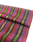 Purple Red Ikat Striped Silk Home Textile Interior Fabrics.