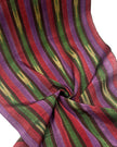 Purple Red Ikat Striped Silk Home Textile Interior Fabrics.