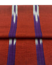 Purple Red Ikat Striped Silk Home Textile Interior Fabrics.