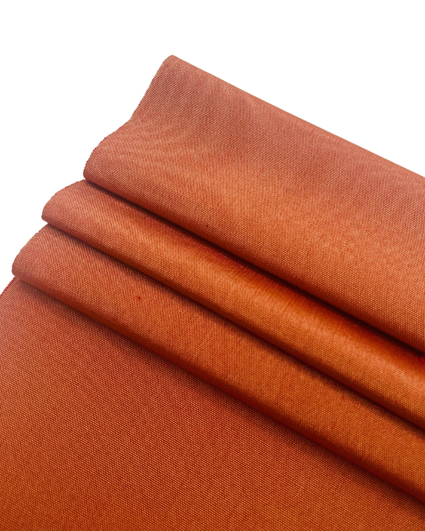 Orange Luxurious Silk Moire Home Textile Interior Fabrics.