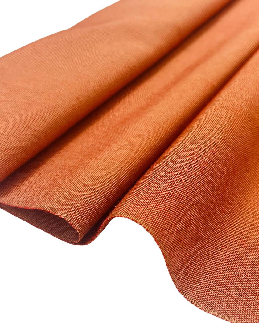 Orange Luxurious Silk Moire Home Textile Interior Fabrics.