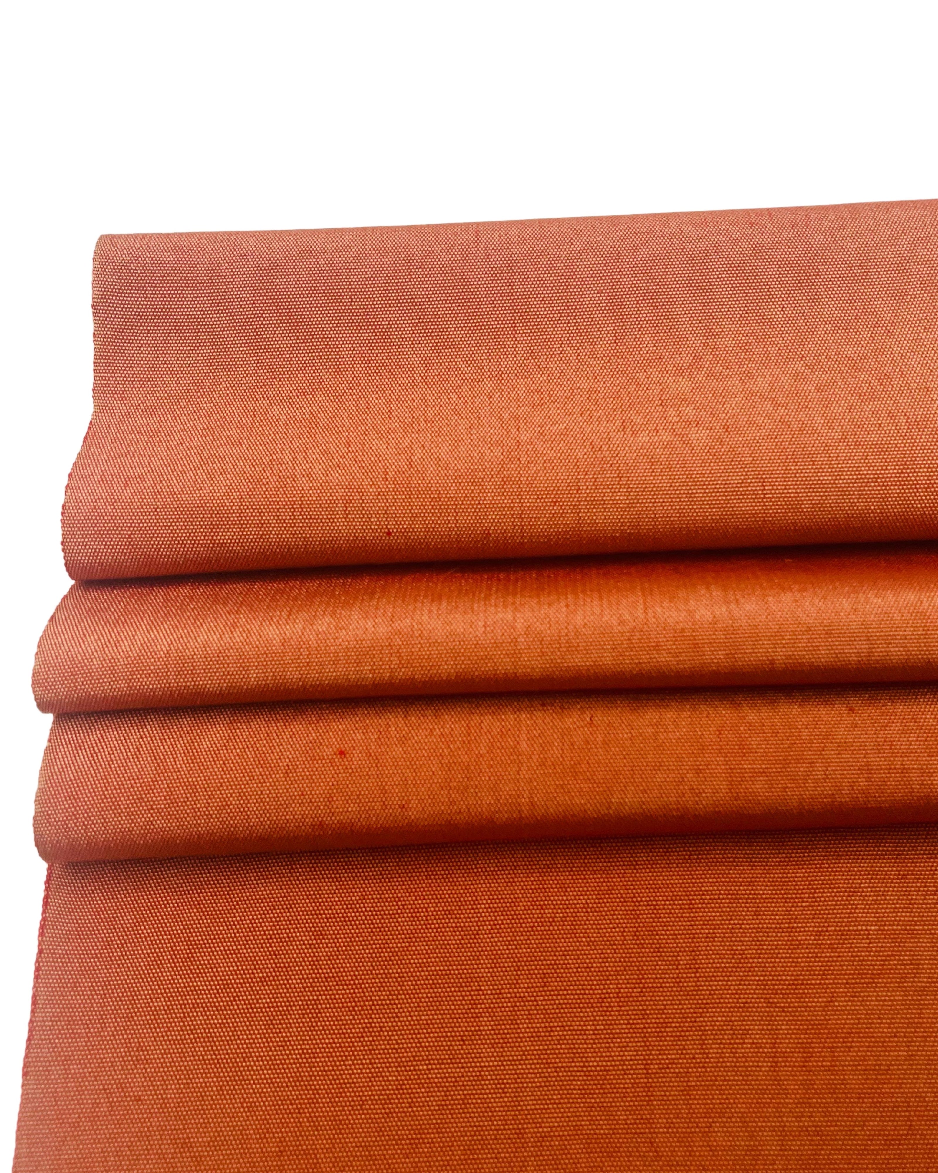 Orange Luxurious Silk Moire Home Textile Interior Fabrics.