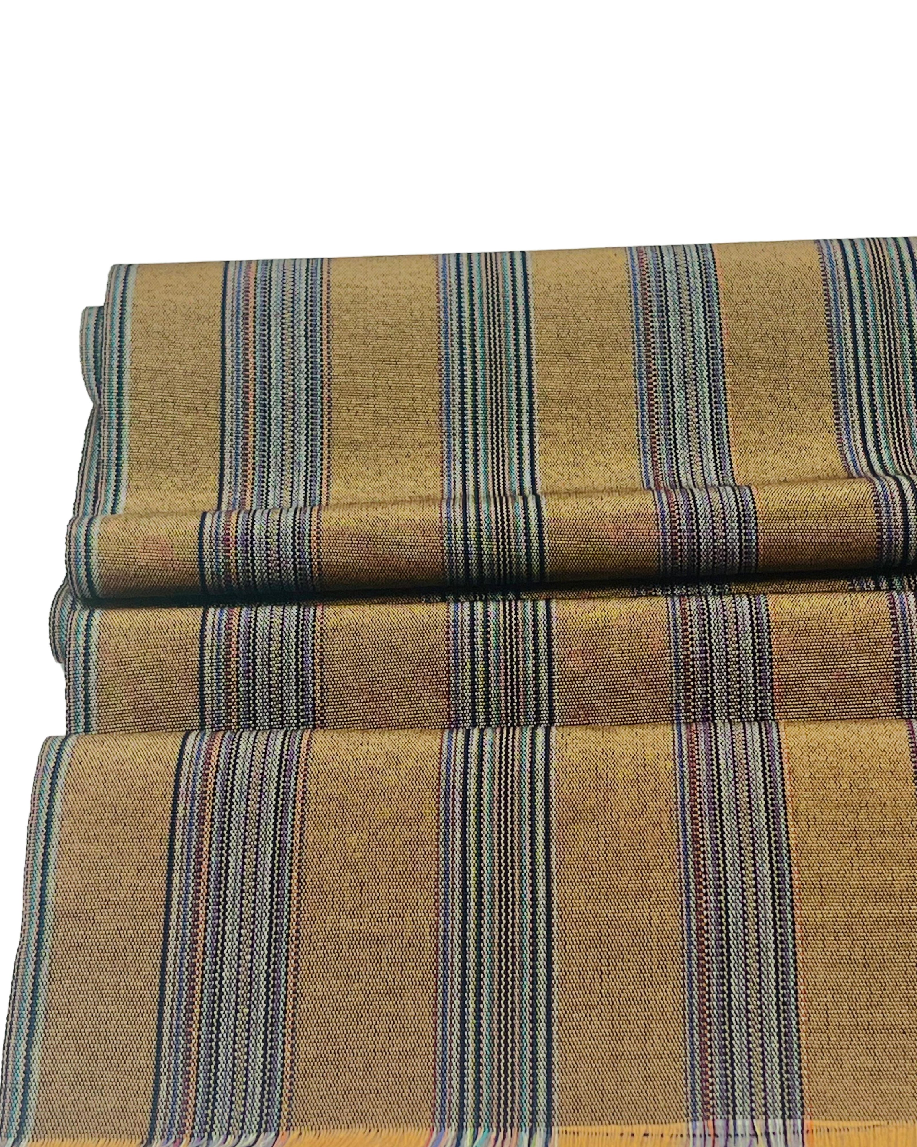 Gold Striped Silk Home Textile Interior Fabrics.