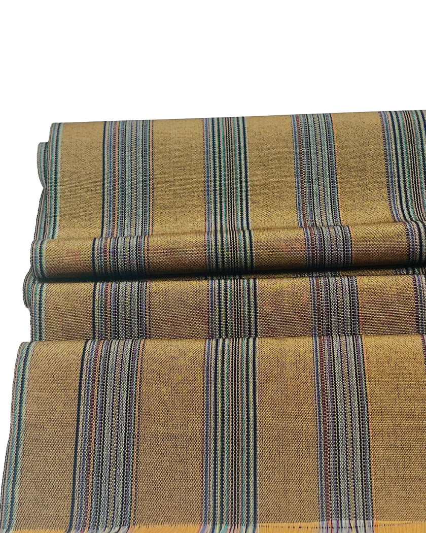 Gold Striped Silk Home Textile Interior Fabrics.