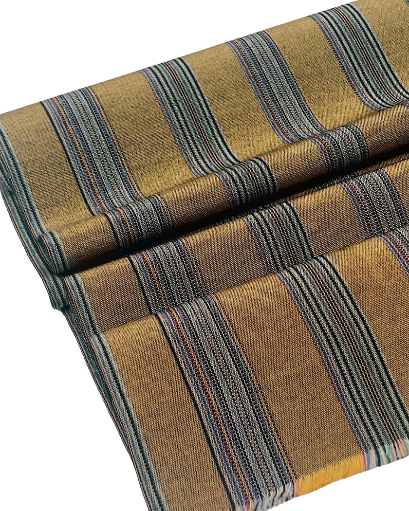 Gold Striped Silk Home Textile Interior Fabrics.