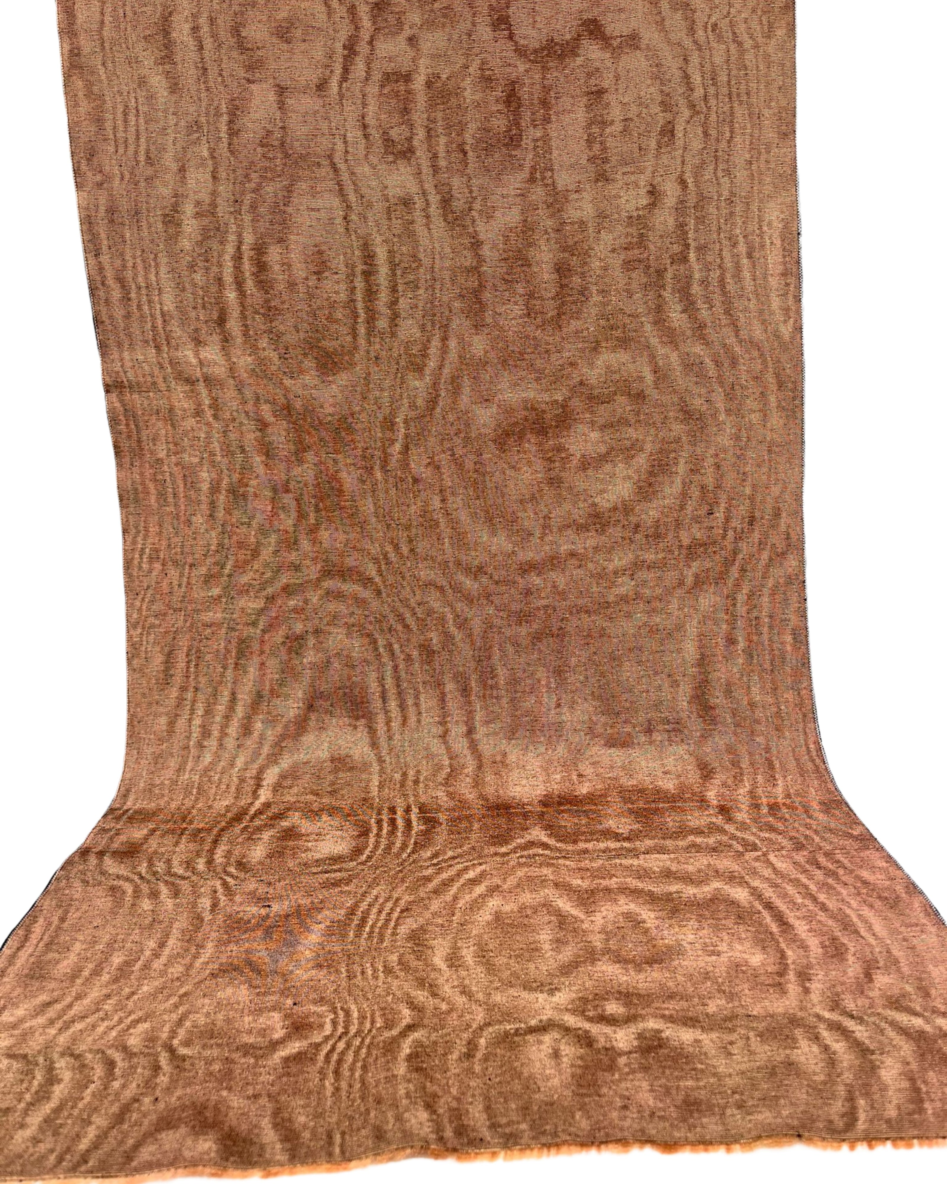 Brown Silk Moire Home Textile Interior Fabrics, Watermark Patterns.