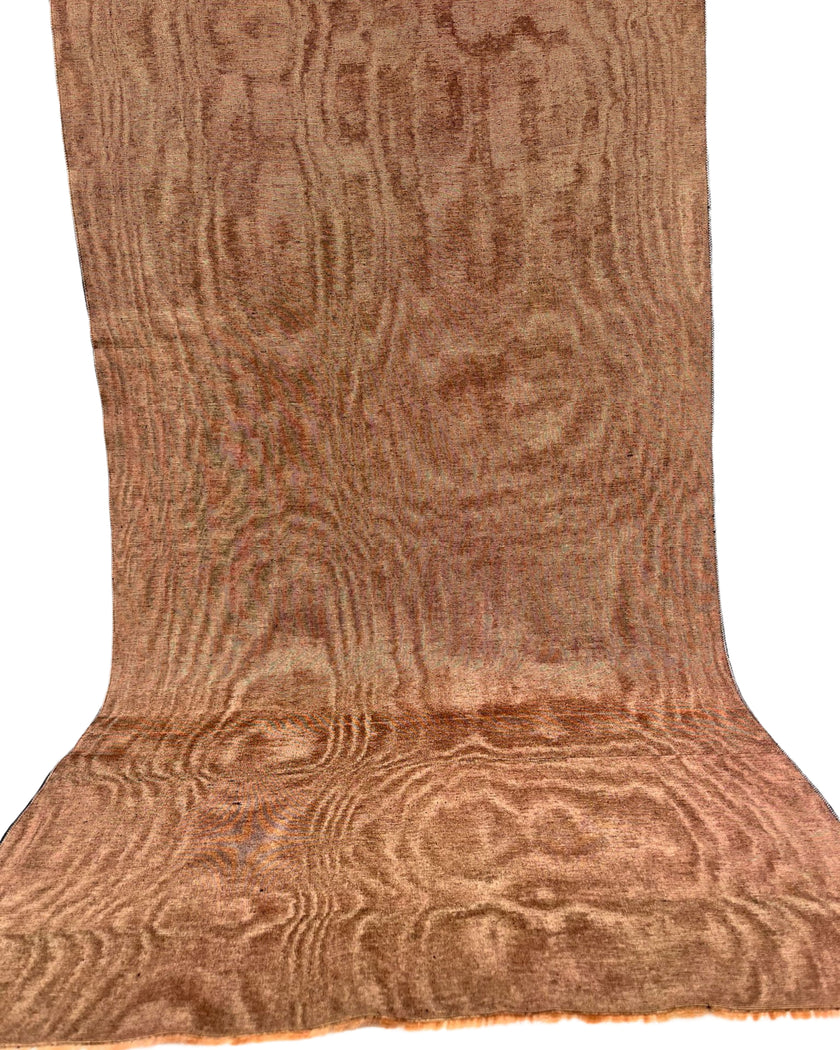 Brown Silk Moire Home Textile Interior Fabrics, Watermark Patterns.