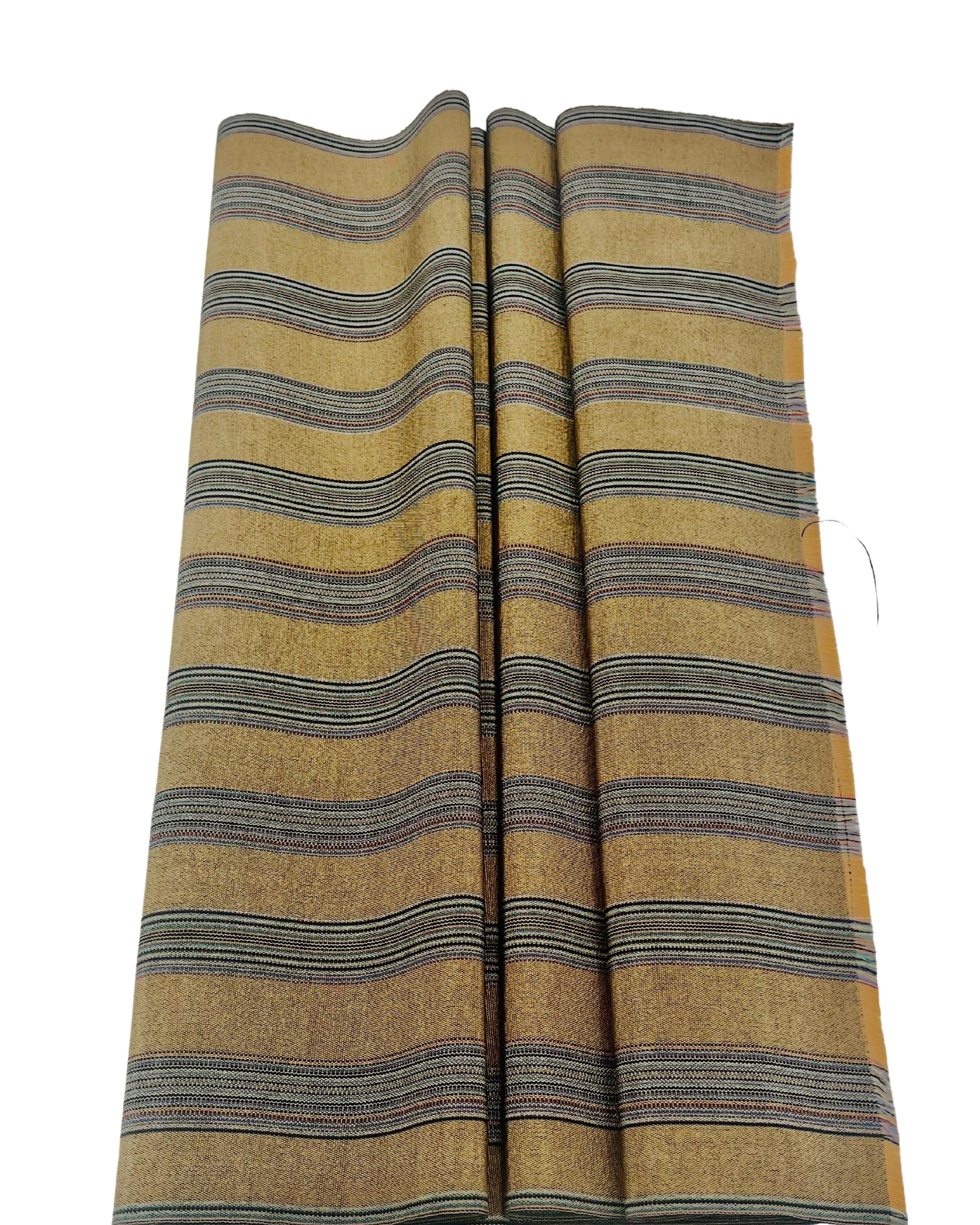 Gold Striped Silk Home Textile Interior Fabrics.