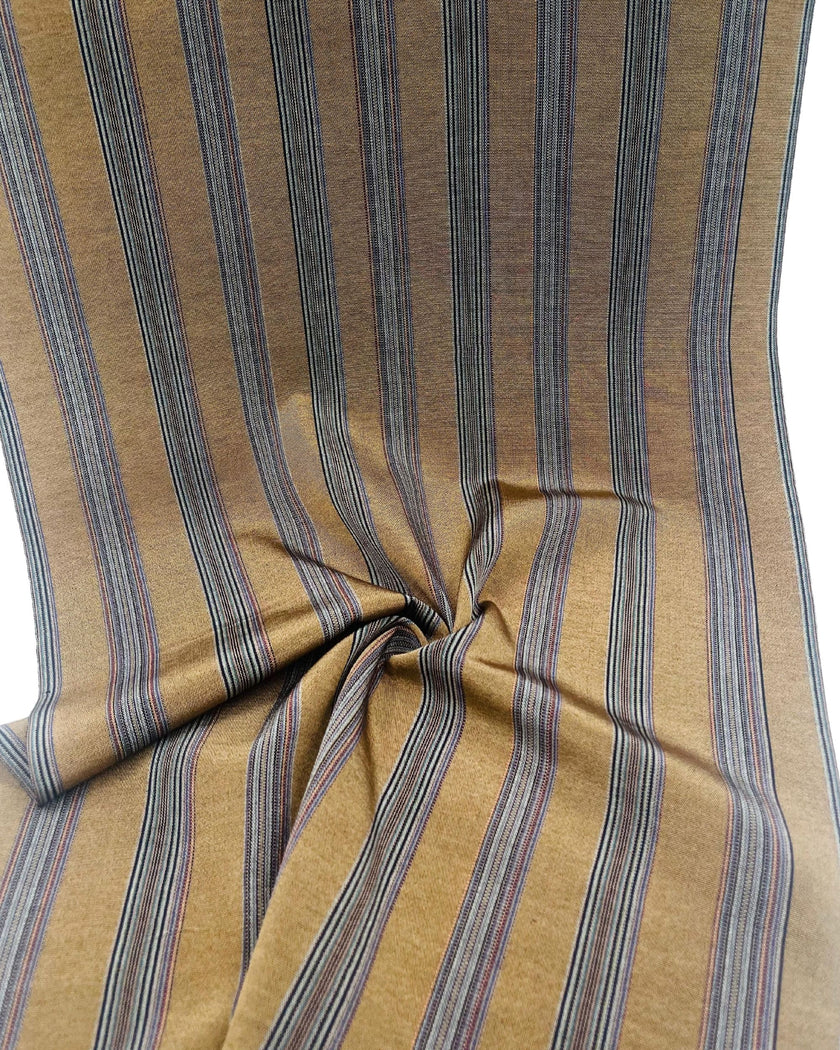 Gold Striped Silk Home Textile Interior Fabrics.