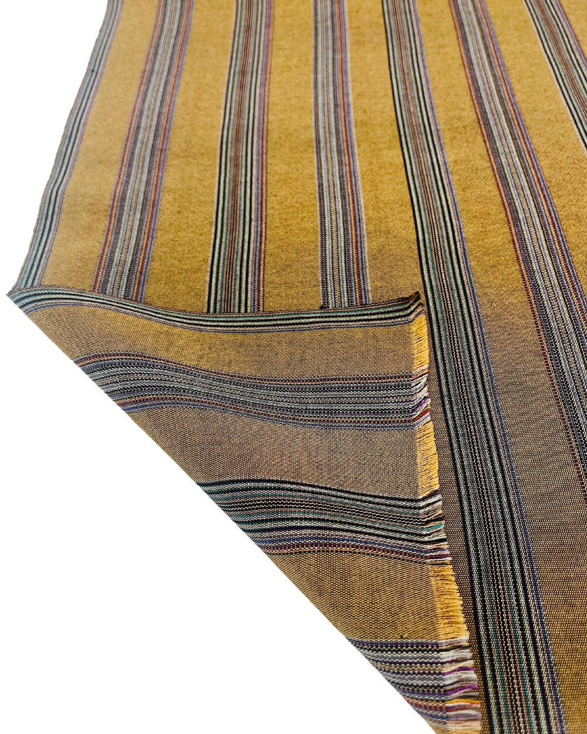 Gold Striped Silk Home Textile Interior Fabrics.