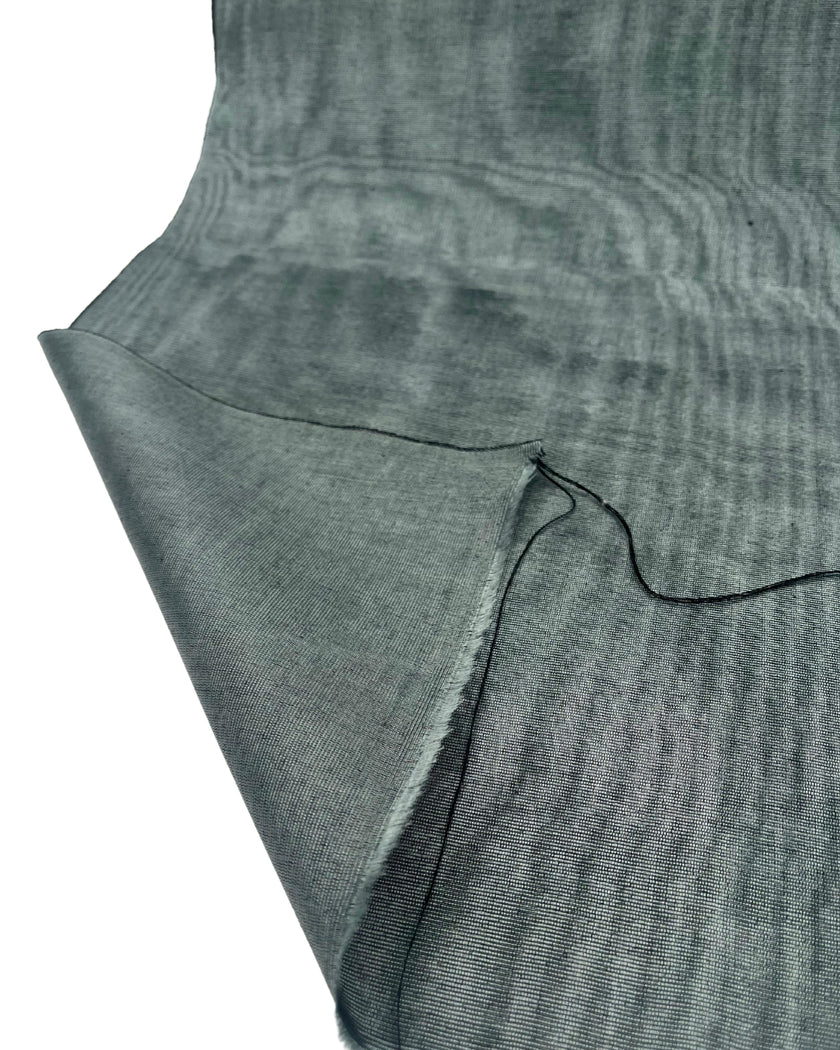 Sage Green Silk Fabric, Moire Silk Fabric, Silk By The Yard. Watermark Pattern.