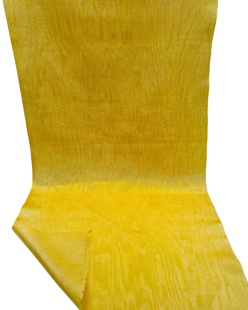 Yellow Silk Home Textile Interior Fabrics Watermark Patterns.