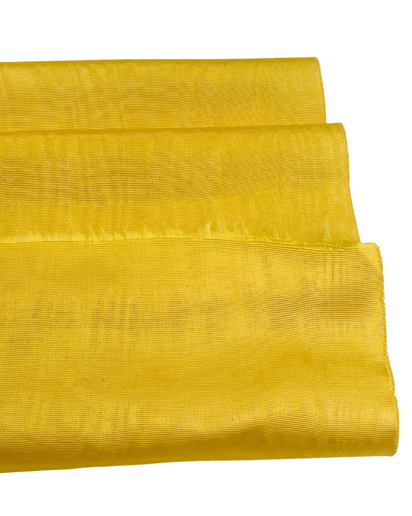 Yellow Silk Home Textile Interior Fabrics Watermark Patterns.