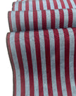 Rembourrage luxueux en soie rayé bleu bordeaux pour tête de lit ottoman, tissus d'intérieur pour textiles de maison : housses d'oreiller, motifs inspirés du kimono, motifs en filigrane.