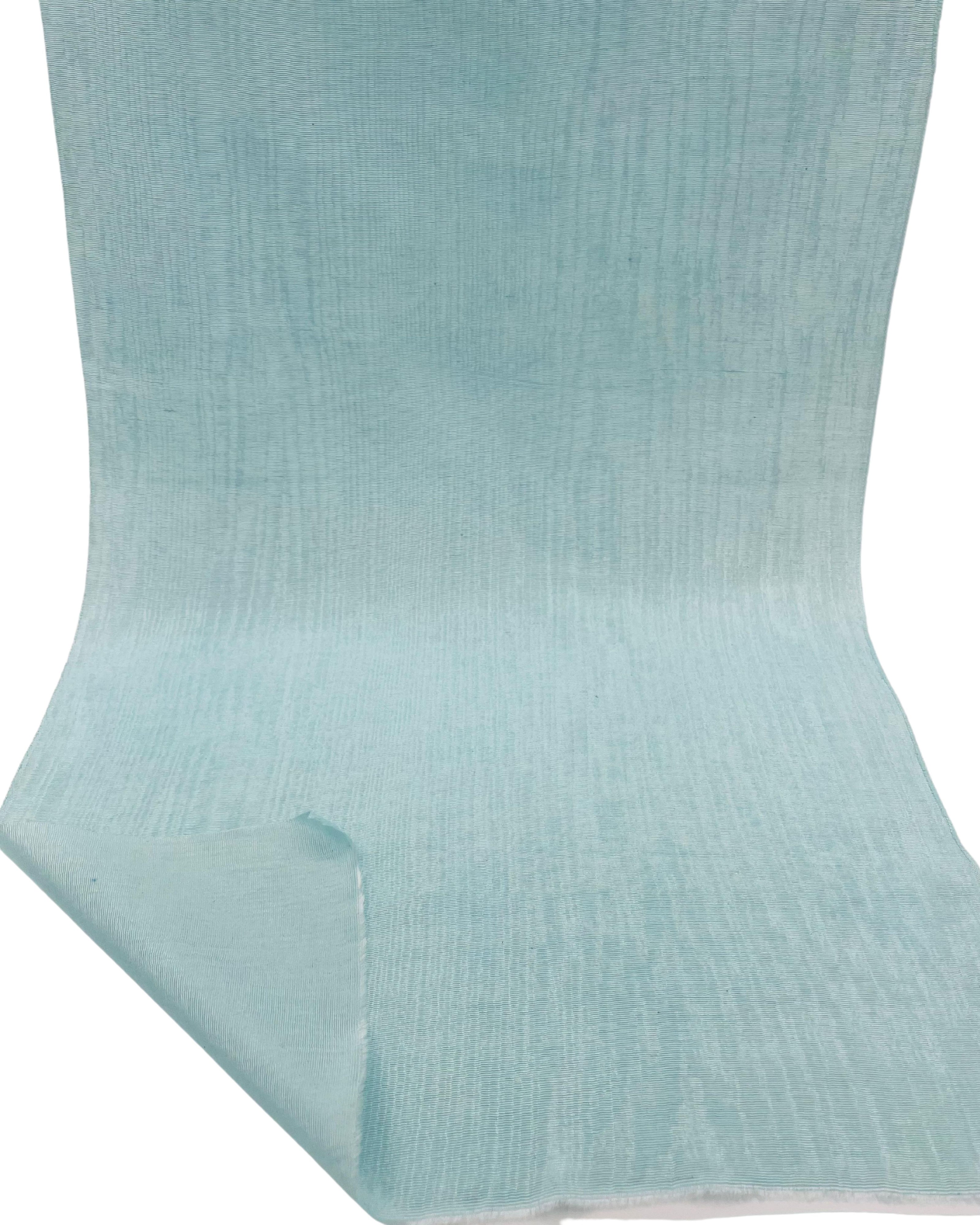 Light Blue Silk Fabric, Moire Silk Fabric, Silk By The Yard. Watermark Pattern.