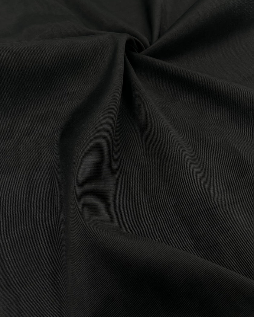 Black Silk Fabric, Moire Silk Fabric, Silk By The Yard. Watermark Pattern.