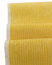 Rembourrage luxueux en soie à rayures jaunes pour tête de lit ottoman, tissus d'intérieur pour textiles de maison : housses d'oreiller, motifs inspirés du kimono, motifs en filigrane.