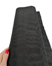 Black Silk Fabric, Moire Silk Fabric, Silk By The Yard. Watermark Pattern.