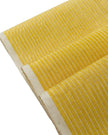 Rembourrage luxueux en soie à rayures jaunes pour tête de lit ottoman, tissus d'intérieur pour textiles de maison : housses d'oreiller, motifs inspirés du kimono, motifs en filigrane.