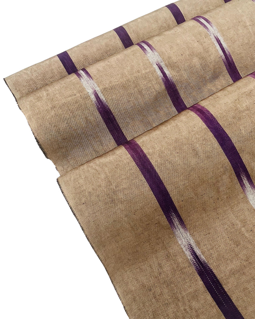 Ikat Purple Striped Silk Upholstery Home Textile Interior Fabrics Moire.