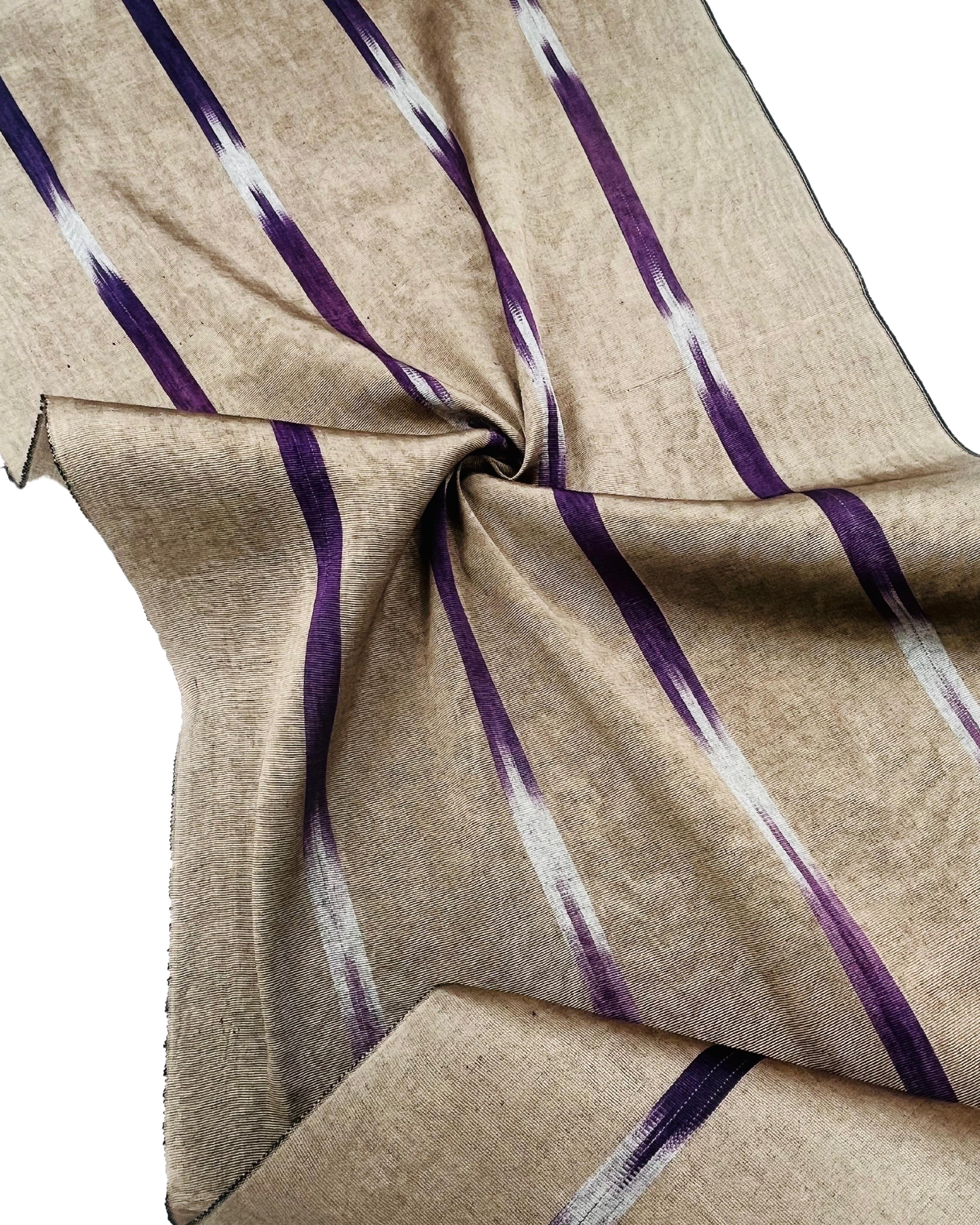 Ikat Purple Striped Silk Upholstery Home Textile Interior Fabrics Moire.