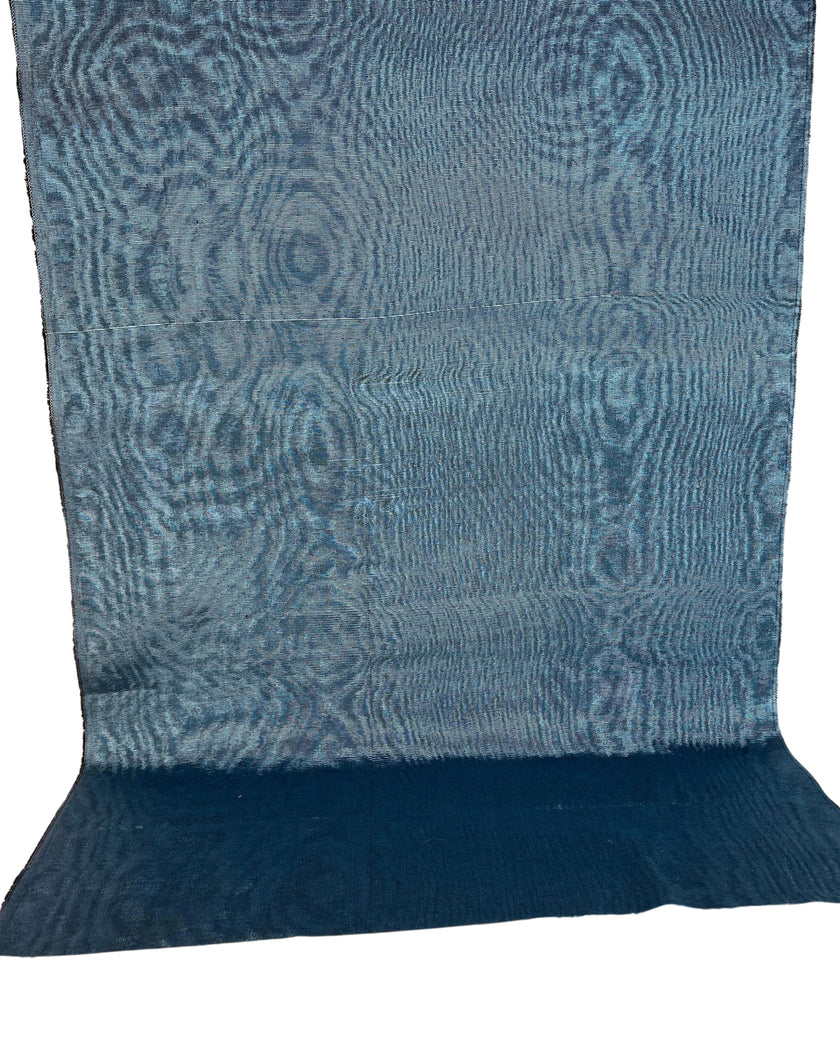 Swiss Blue Silk Home Textile Interior Fabrics Watermark Patterns.