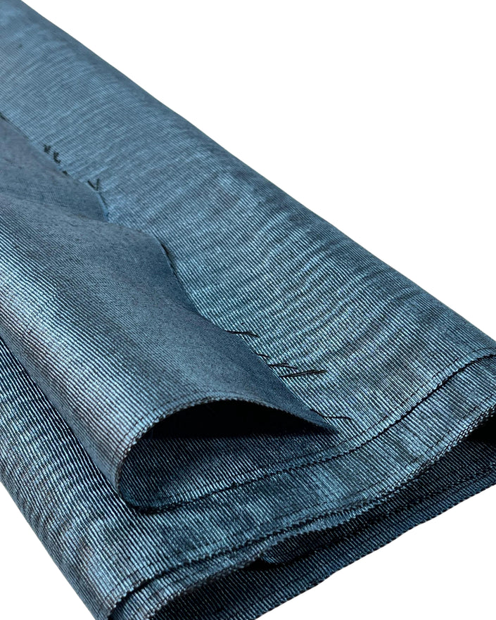 Swiss Blue Silk Home Textile Interior Fabrics Watermark Patterns.