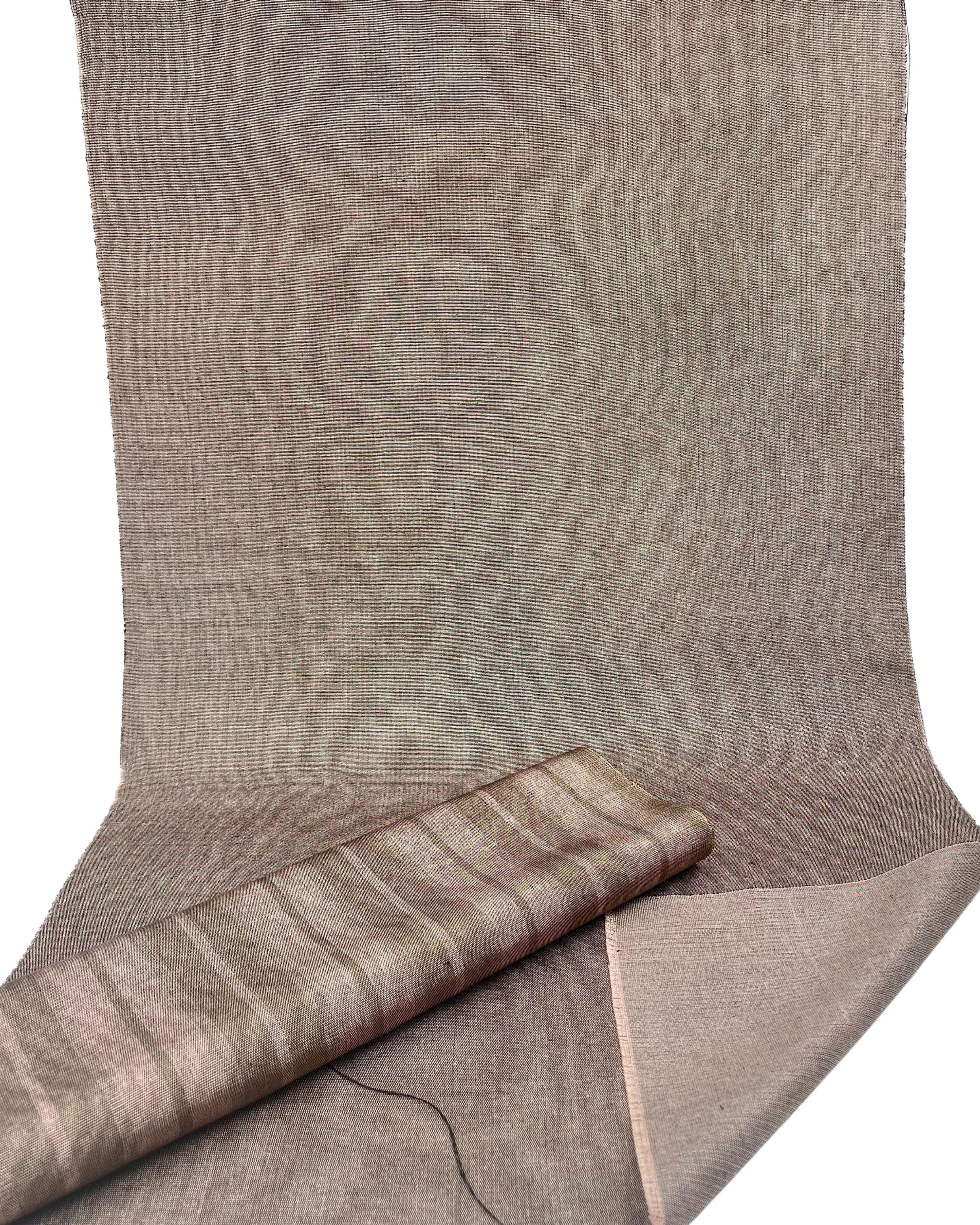 Light Brown Silk Moire Home Textile Interior Fabrics Watermark Pattern.