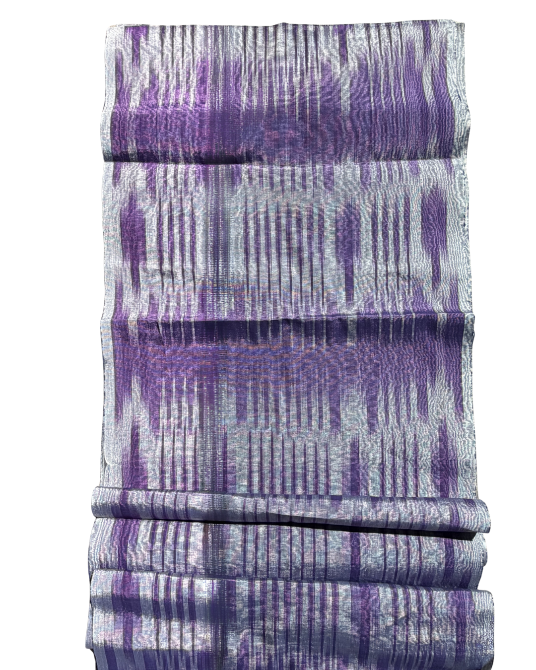 Rembourrage luxueux en soie à rayures Ikat bleues pour tête de lit ottoman, tissus d'intérieur pour textiles de maison : housses d'oreiller, motifs inspirés du kimono, motifs en filigrane.