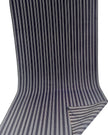 Navy Silver Stripes Silk Moire Home Textile Interior Fabrics Watermark Pattern.