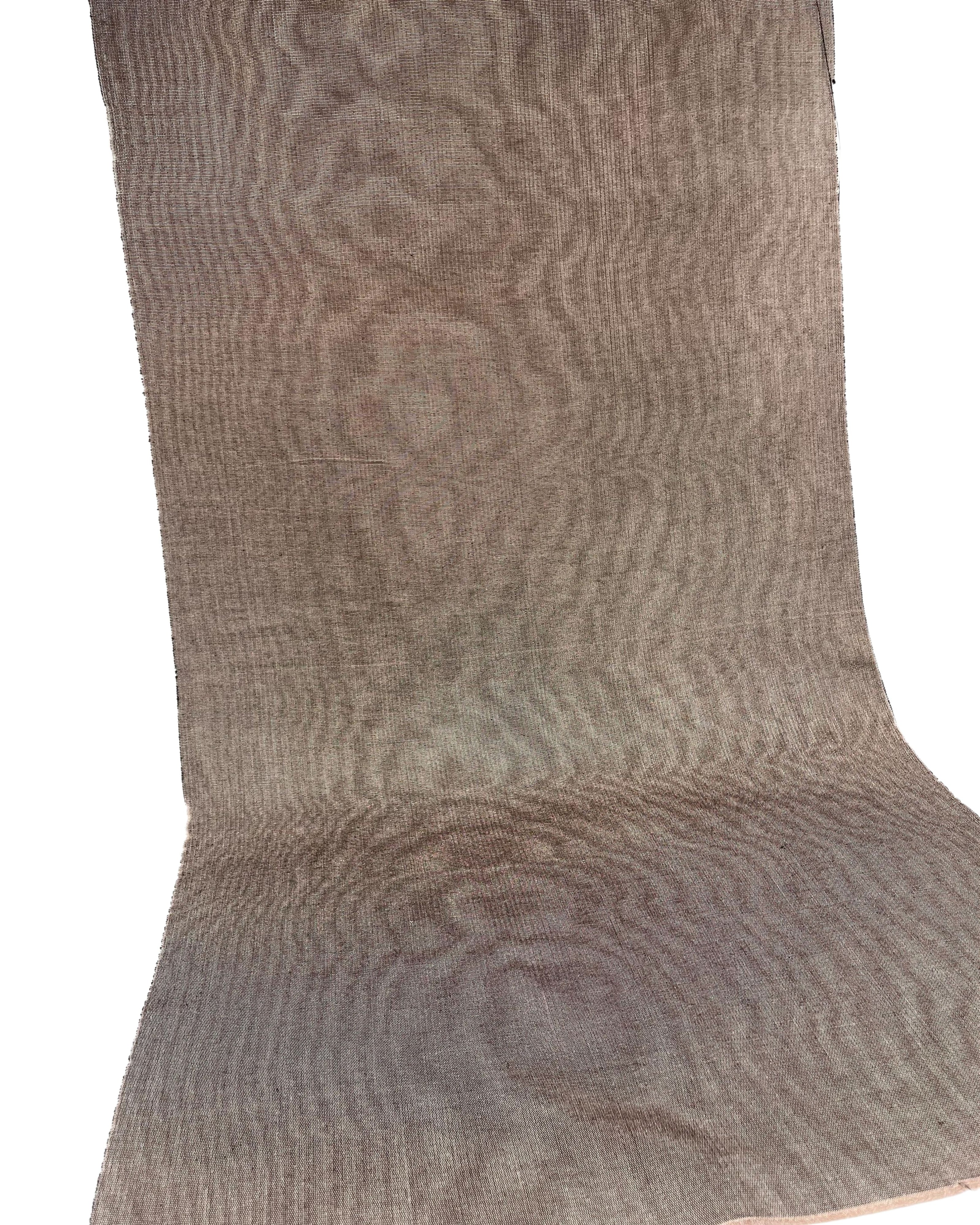 Light Brown Silk Moire Home Textile Interior Fabrics Watermark Pattern.