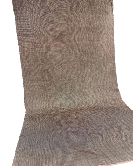 Light Brown Silk Moire Home Textile Interior Fabrics Watermark Pattern.