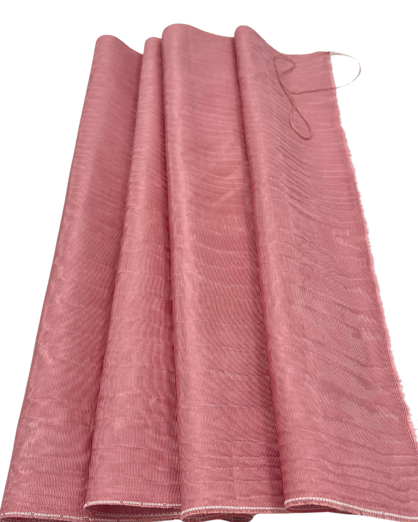 Pastel Pink Silk Moire Fabric, Watermark Pattern.