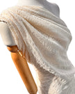Undyed Textured Cotton Crinkle Fabric Gauze, Sheer & Stretchy.