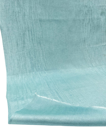 Light Blue Silk Fabric, Moire Silk Fabric, Silk By The Yard. Watermark Pattern.