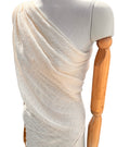 Undyed Textured Cotton Crinkle Fabric Gauze, Sheer & Stretchy.