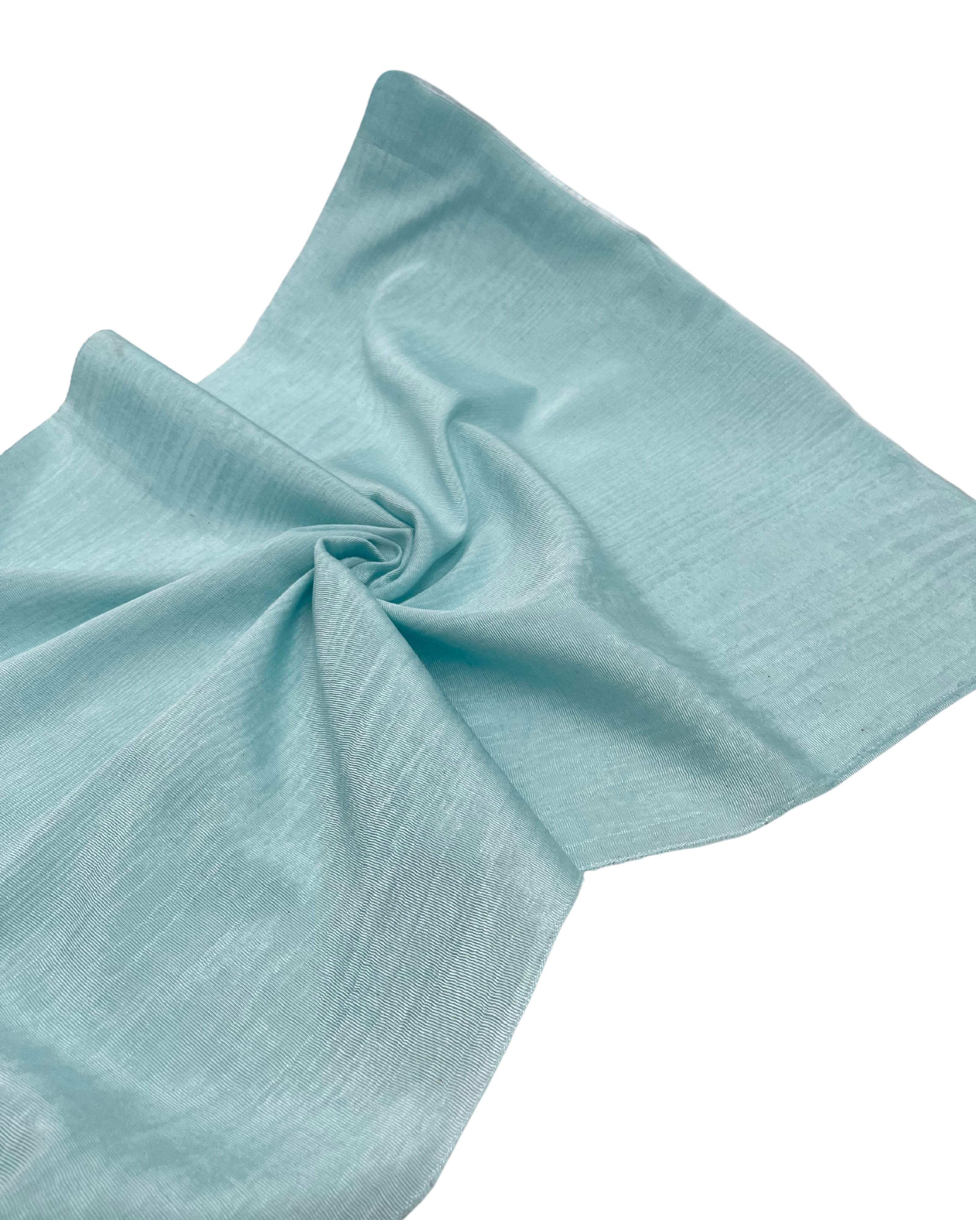 Light Blue Silk Fabric, Moire Silk Fabric, Silk By The Yard. Watermark Pattern.