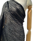 Black Textured Linen Fabric By The Yard Natural Fabrics.
