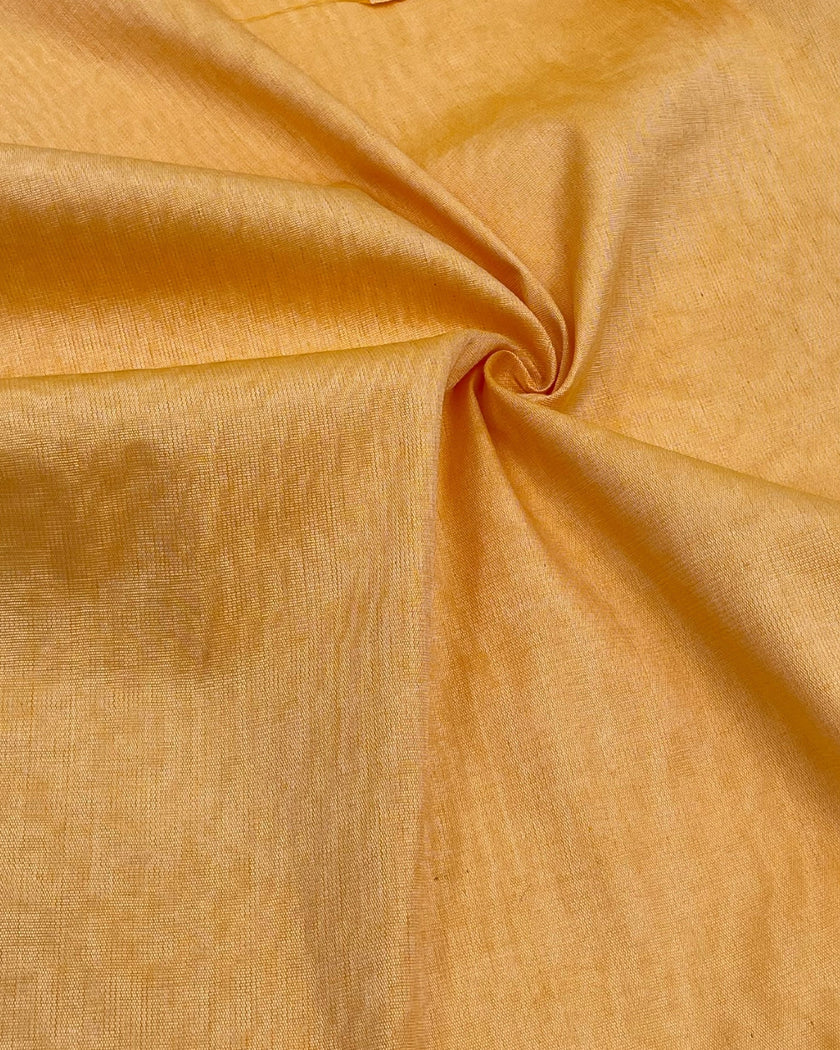 Yellow Silk Fabric, Moire Silk Fabric, Silk By The Yard. Watermark Pattern.
