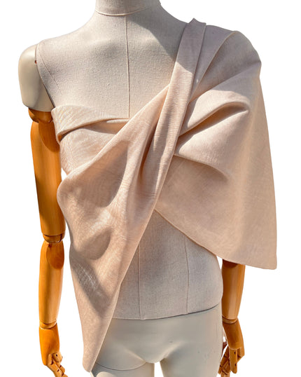 Sand Beige Colour Silk Moire Home Textile Interior Fabrics, Watermark Pattern.