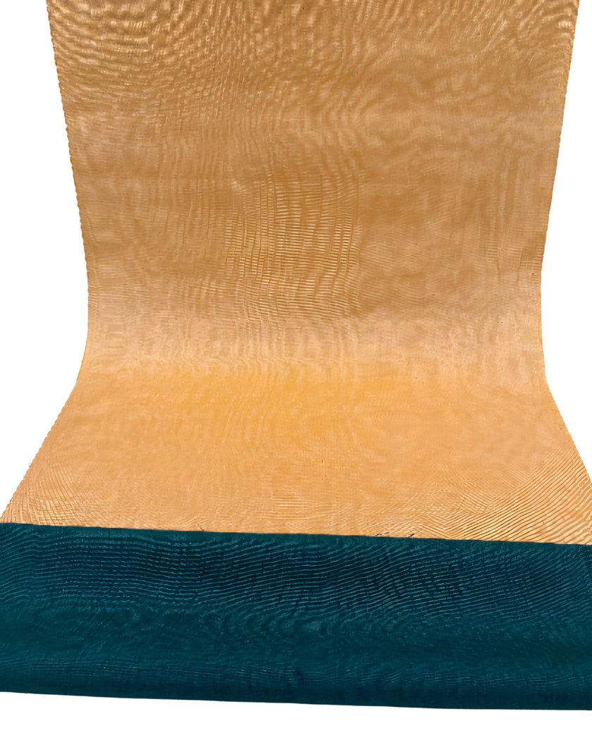 Yellow Silk Fabric, Moire Silk Fabric, Silk By The Yard. Watermark Pattern.