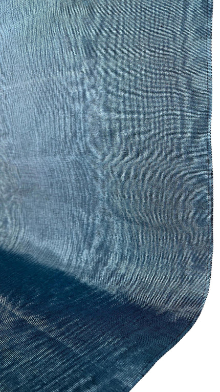 Swiss Blue Silk Home Textile Interior Fabrics Watermark Patterns.