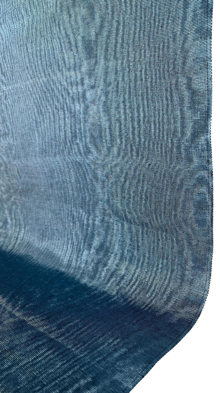 Swiss Blue Silk Home Textile Interior Fabrics Watermark Patterns.
