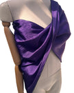 Purple Colour Silk Moire Home Textile Interior Fabrics, Watermark Pattern.