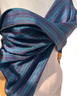 Striped Silk Fabric, Moire Silk Fabric, Silk By The Yard. Watermark Pattern.