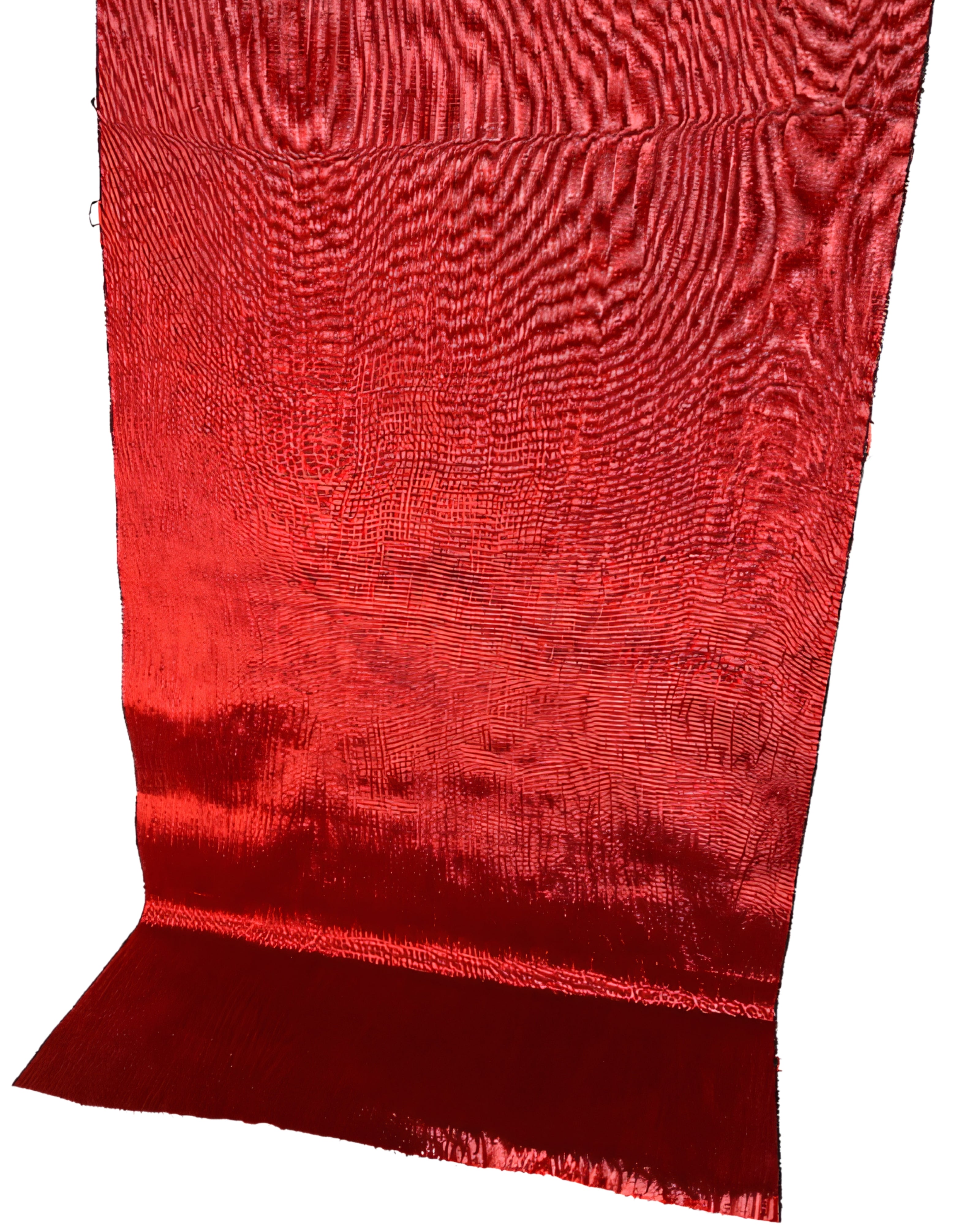 Red Silk Fabric, Moire Silk Fabric, Silk By The Yard. Watermark Pattern.